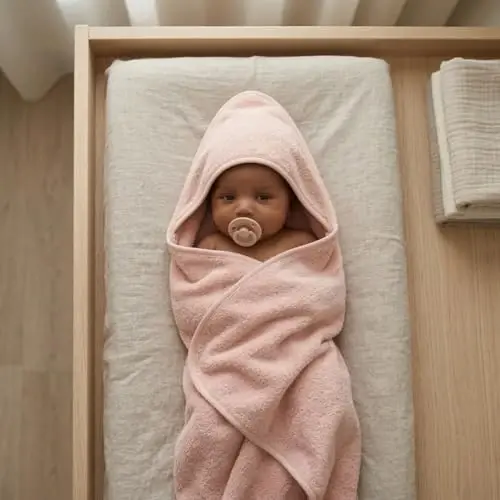 Huxie Hooded Baby Towels – Organic Cotton Baby Bath Towels – Baby Towels, Baby Bath Towels for Baby Girl, 32