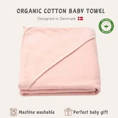 Huxie Hooded Baby Towels – Organic Cotton Baby Bath Towels – Baby Towels, Baby Bath Towels for Baby Girl, 32