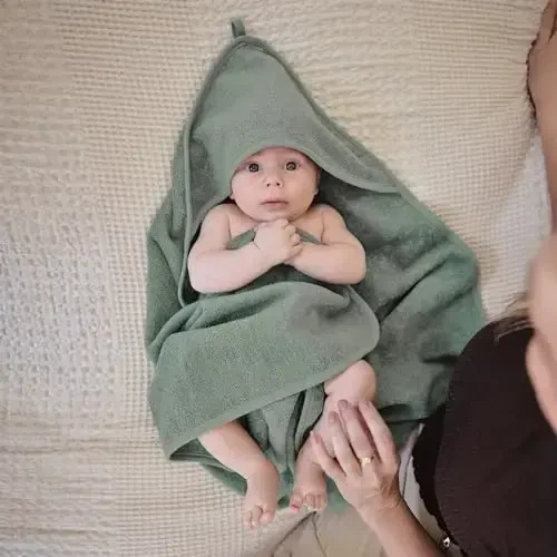 Huxie Baby Hooded Towel – Organic Cotton Baby Bath Towels – Baby Towels, Baby Bath Towels for Baby Boy, Baby Girl, 32