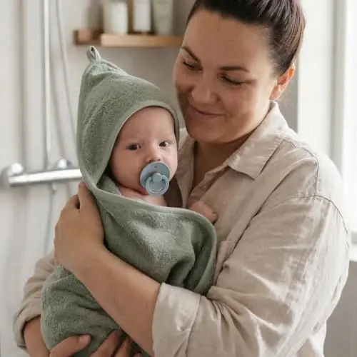 Huxie Baby Hooded Towel – Organic Cotton Baby Bath Towels – Baby Towels, Baby Bath Towels for Baby Boy, Baby Girl, 32