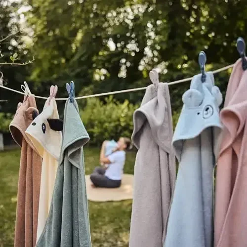 Huxie Baby Hooded Towel – Organic Cotton Baby Bath Towels – Baby Towels, Baby Bath Towels for Baby Boy, Baby Girl, 32