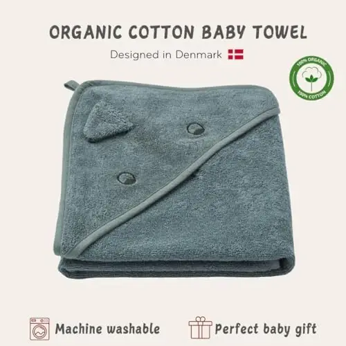 Huxie Baby Hooded Towel – Organic Cotton Baby Bath Towels – Baby Towels, Baby Bath Towels for Baby Boy, Baby Girl, Large 32