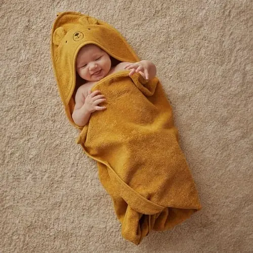 Huxie Baby Hooded Towel – Organic Cotton Baby Bath Towels, 32