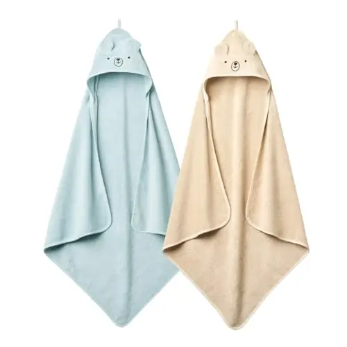 Huxie Baby Hooded Towel – Organic Cotton Baby Bath Towels, 32