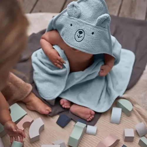 Huxie Baby Hooded Towel – Organic Cotton Baby Bath Towels, 32