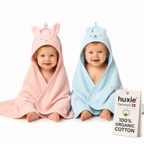 Huxie Baby Hooded Towel – Organic Cotton Baby Bath Towels, 32
