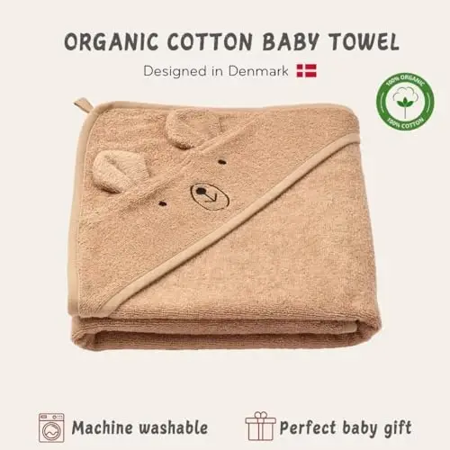 Huxie Baby Hooded Towel – Organic Cotton Baby Bath Towels – Baby Towels, Baby Bath Towels for Baby Boy, Baby Girl, 32