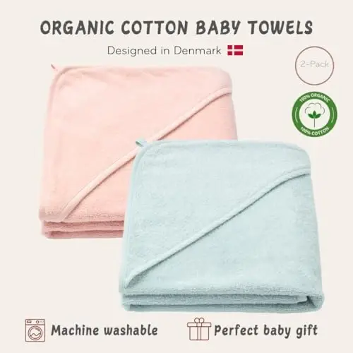 Huxie Hooded Baby Towels– Organic Cotton Baby Bath Towels, 32