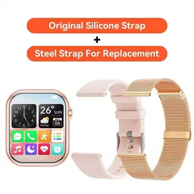 Hwagol Smart Watch (Answer/Make Call) 1.85inch Fitness Tracker, DIY Dials/Pedometer/Calories/Multiple Sport Modes/Voice Assistant, Smart Watches for Men Women Android iOS Phones - 2