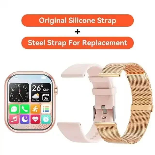 Hwagol Smart Watch (Answer/Make Call) 1.85inch Fitness Tracker, DIY Dials/Pedometer/Calories/Multiple Sport Modes/Voice Assistant, Smart Watches for Men Women Android iOS Phones - 2