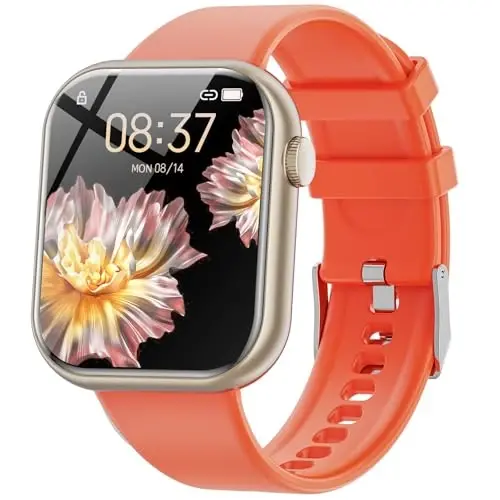 Hwagol Smart Watch (Answer/Make Call) 1.85inch Fitness Tracker, DIY Dials/Pedometer/Calories/Multiple Sport Modes/Voice Assistant, Smart Watches for Men Women Android iOS Phones - HWAGOL