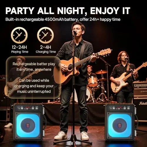 HWWR Karaoke Machine for Kids, Birthday Gifts for Girls, Toys for 4, 5, 6, 7, 8, 9, 10, 12 Year Old, Mini Portable Bluetooth Speaker with 2 Microphones, Teens Gifts Singing Machine for Home Party - 6