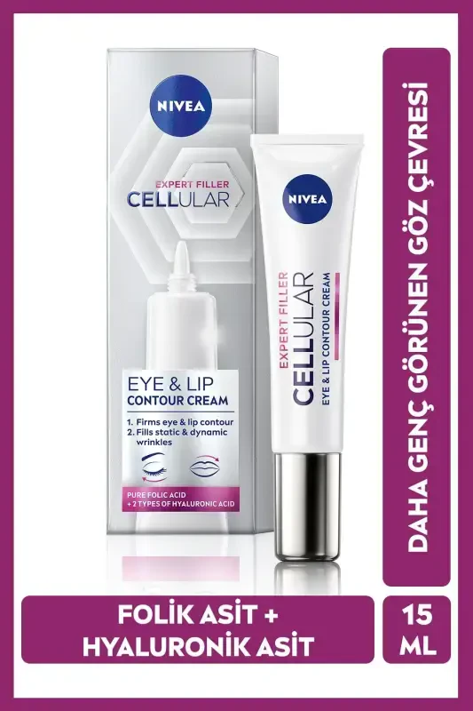 Cellular Expert Filler Kırışıklık Karşıtı Göz Kremi 15 ml,Sıkılaştırıcı,,Kaz Ayağı,Hyaluronik Asit - NIVEA
