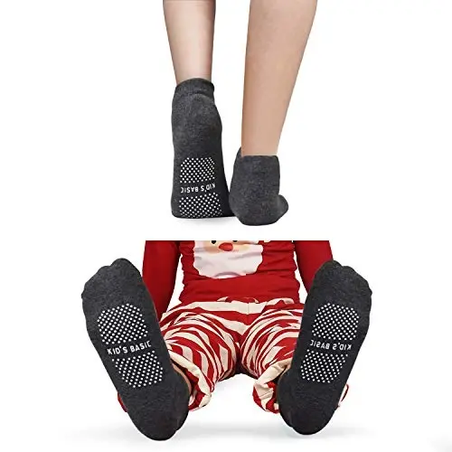 HYCLES Anti Slip Toddler Socks, 12 Pairs Non-Skid Cotton Grip Kid Socks for 1-7T Boy Girl 6-12 Month Baby - 2