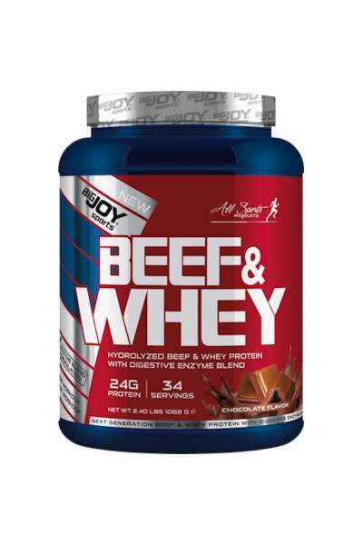 Hydrolyzed Beef & Whey Chocolate Flavored Protein Powder 1088g - Whey Protein - Beef Protein - 5