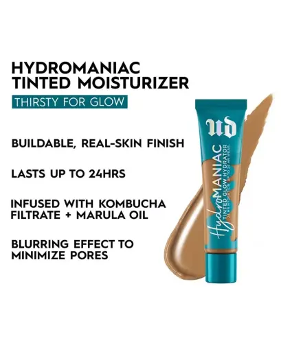 Hydromaniac Hydrating Dewy Foundation for Dry Skin-60 (oʻrta chuqur-iliq rang osti) - URBAN DECAY (1)