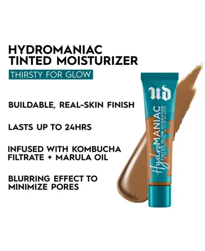 Hydromaniac Hydrating Dewy Foundation for Dry Skin-70 (toʻq iliq-iliq rang osti tonlari) - URBAN DECAY (1)