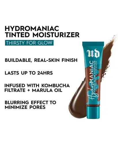 Hydromaniac Hydrating Dewy Foundation for Dry Skin-90 (to‘qroq iliq-iliq rang osti tonlari) - URBAN DECAY (1)