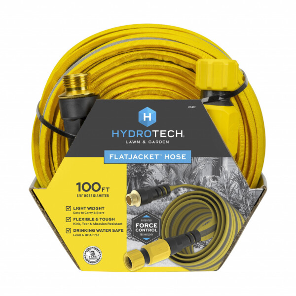 HydroTech 100 ft Flexible FlatJacket Garden Hose - 2