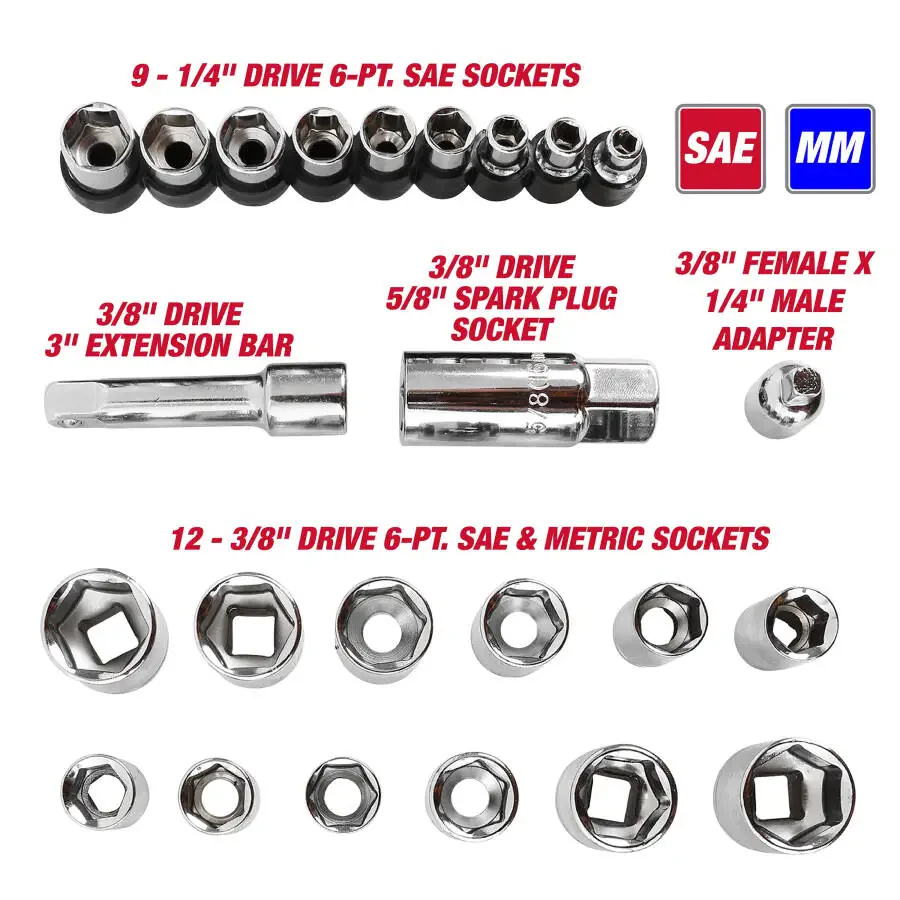 Hyper Tough 118 dona uy ta'mirlash asboblari to'plami, 7003 - 7
