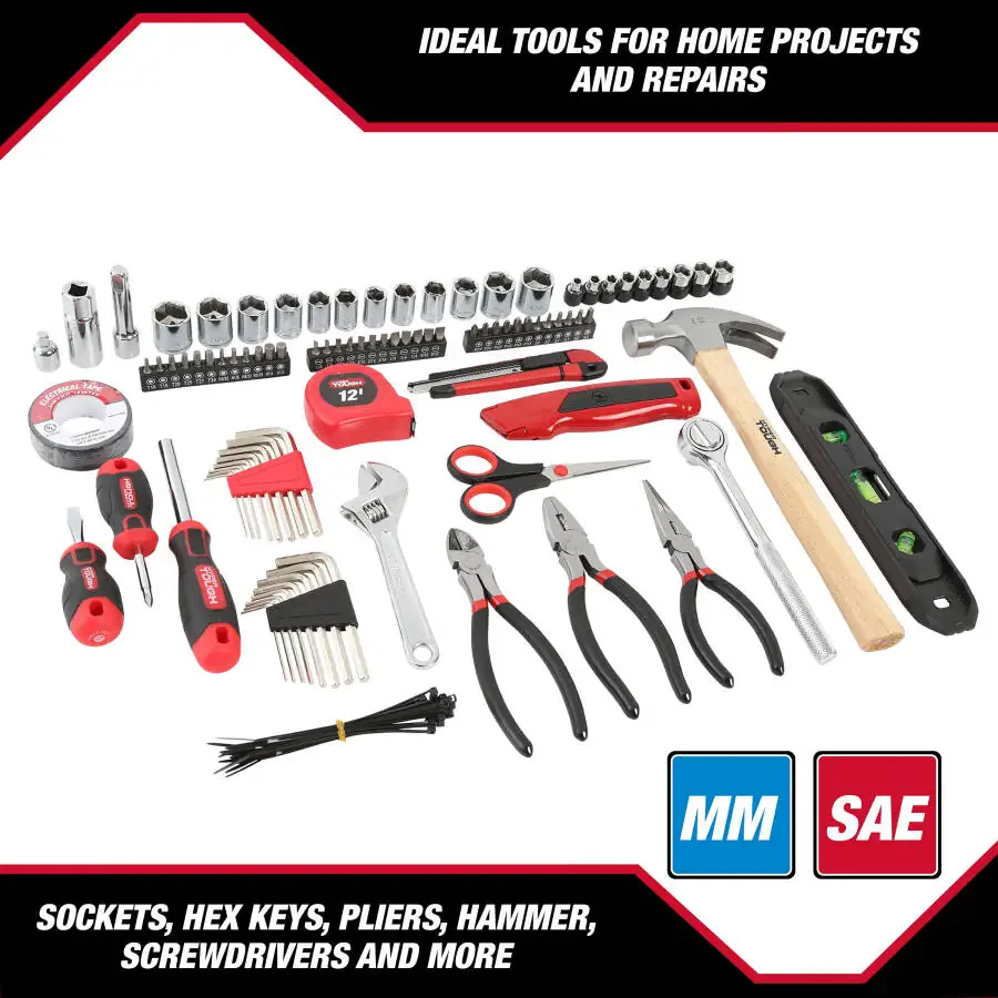 Hyper Tough 118-Piece Tool Set for Home Repairs, 7003 - 3