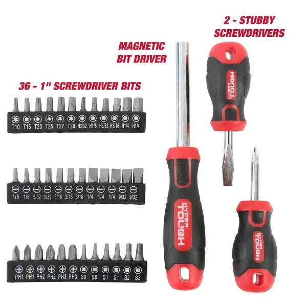 Hyper Tough 118-Piece Tool Set for Home Repairs, 7003 - 8