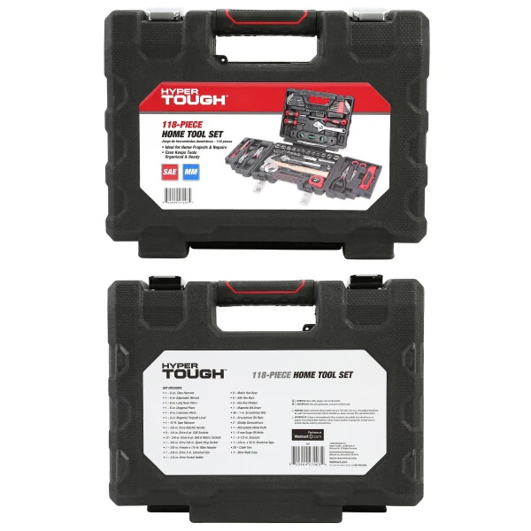 Hyper Tough 118-Piece Tool Set for Home Repairs, 7003 - 12
