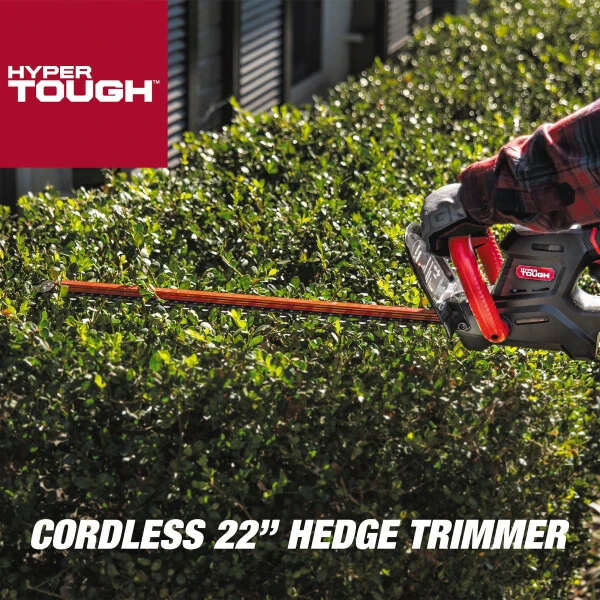 Hyper Tough 20V Max 22-inch Cordless Battery Powered Hedge Trimmer, HT21-401-003-07 - 4