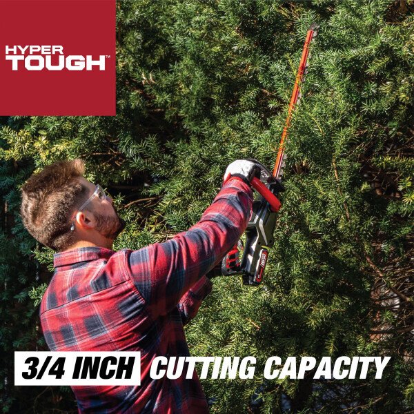 Hyper Tough 20V Max 22-inch Cordless Battery Powered Hedge Trimmer, HT21-401-003-07 - 5