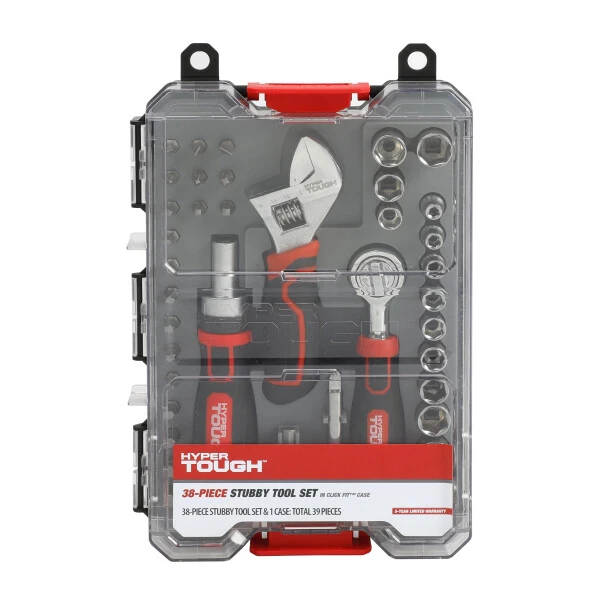 Hyper Tough 38-Piece Stubby Tool Set in Click Fit™ Case, 42031CF - 4