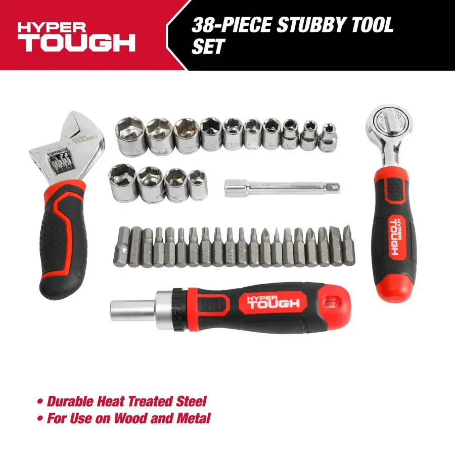 Hyper Tough 38-Piece Stubby Tool Set in Click Fit™ Case, 42031CF - 5