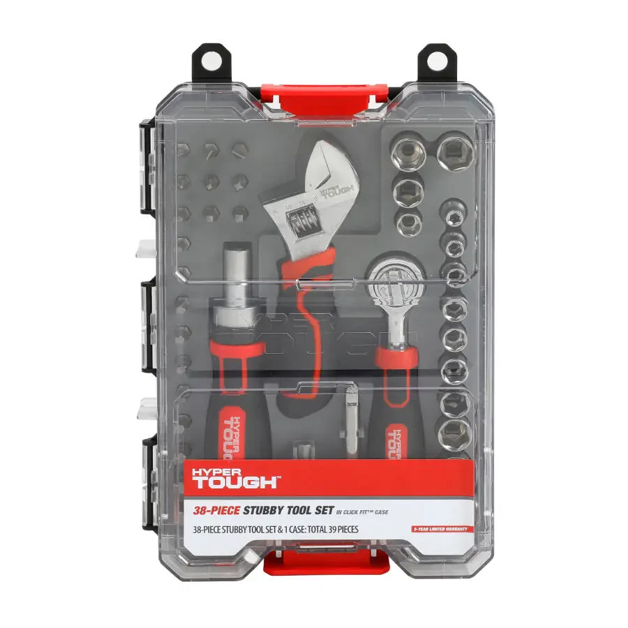 Hyper Tough 38-Piece Stubby Tool Set in Click Fit™ Case, 42031CF - 10