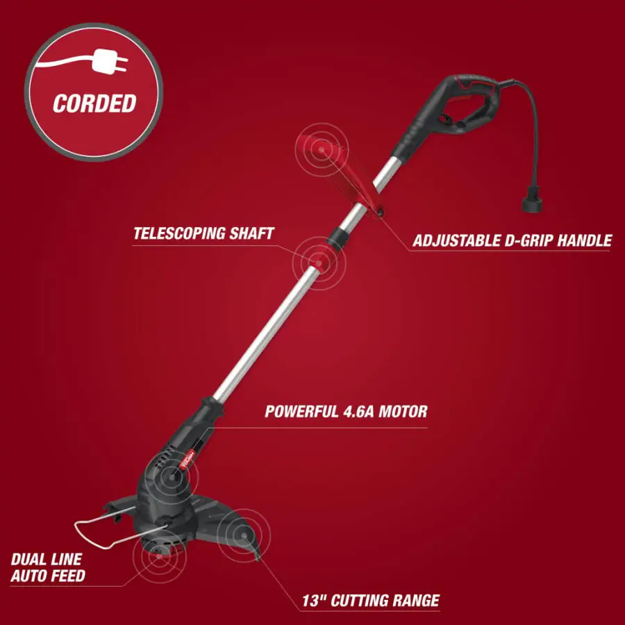 Hyper Tough 4.6-Amp 13in Electric String Trimmer HT21-401-002-04 [New] - 2