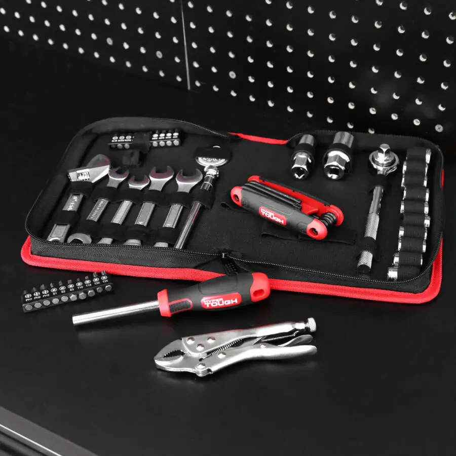 Hyper Tough 51-Piece Auto and Motorcycle Mechanic's Tool Kit- - 6