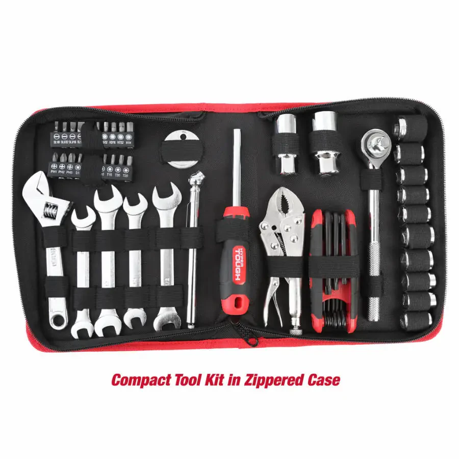 Hyper Tough 51-Piece Auto and Motorcycle Mechanic's Tool Kit- - 8