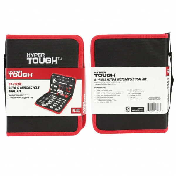 Hyper Tough 51 qismli avto va mototsikl mexanikining asboblar to'plami, Yangi- - 9