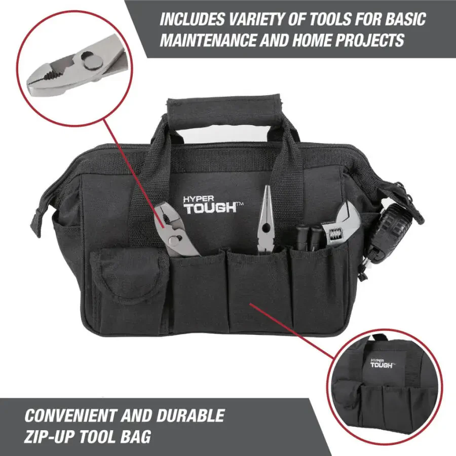 Hyper Tough 89 dona qora uy ro'zg'or asboblar to'plami, yangi - 7