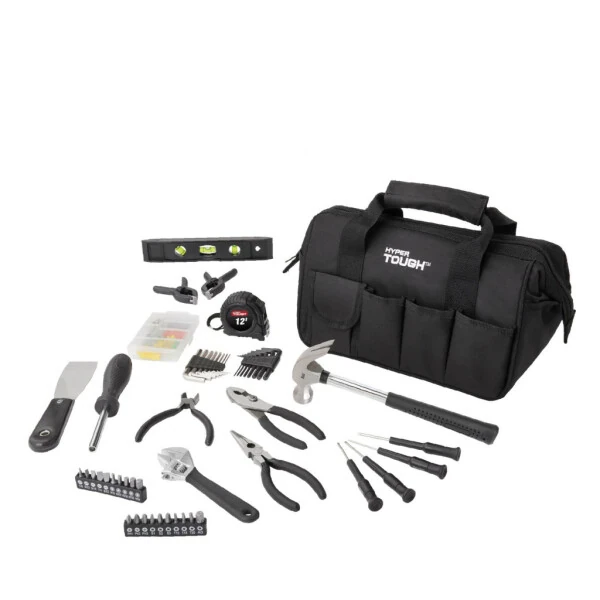 Hyper Tough 89-Piece Black Household Tool Set, New - Modazone