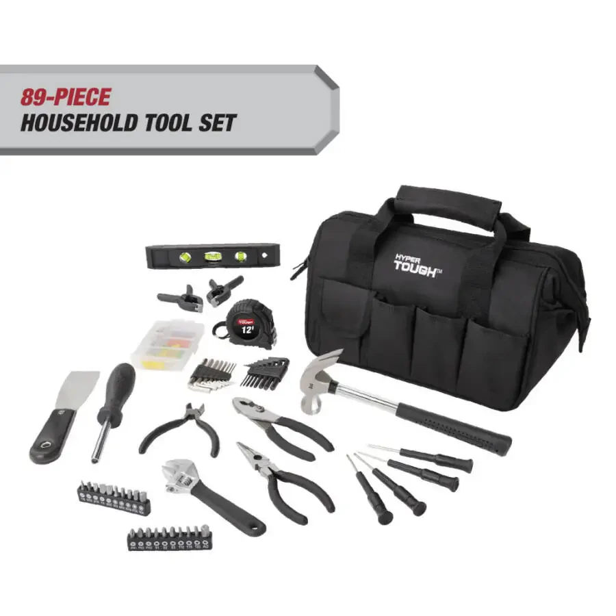 Hyper Tough 89-Piece Black Household Tool Set, New - 2