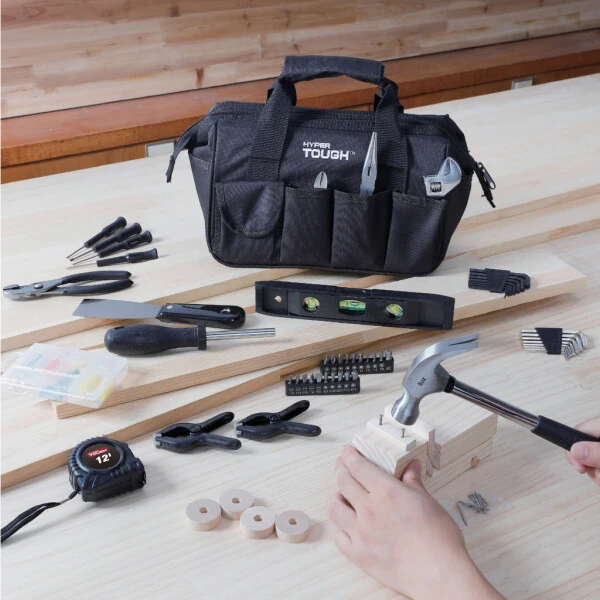Hyper Tough 89-Piece Black Household Tool Set, New - 11