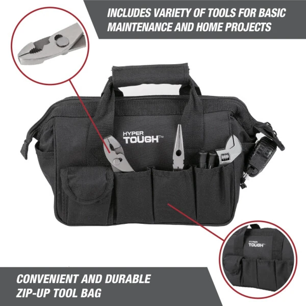 Hyper Tough 89-Piece Black Household Tool Set, New - 7