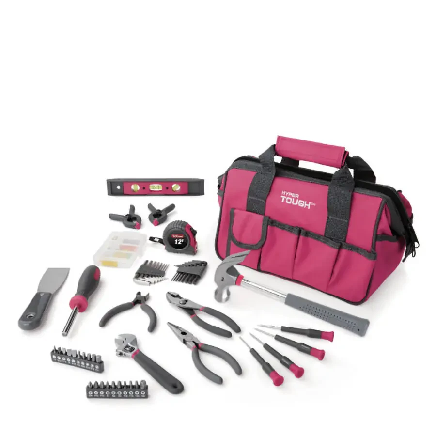 Hyper Tough 89-Piece Pink Household Tool Set, 9201 - 13