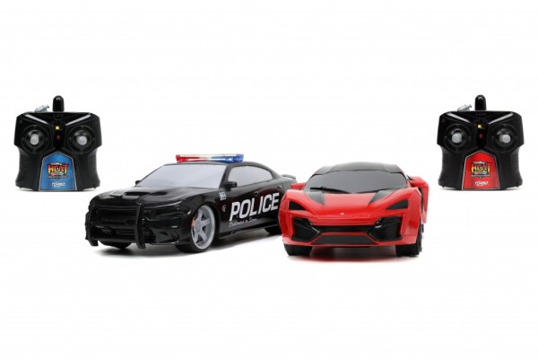 Hyperchargers Heat Chase 1: 16 Lykan Hypersport & 2015 Dodge Charger SRT Hellcat RC Radio Control Cars - 1