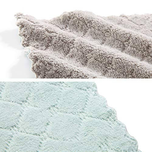 Hypermotion Microfiber Cleaning Cloth, Kitchen Towels, Double-Sided Microfiber Towel Lint Free Highly Absorbent Multi-Purpose Dust and Dirty Cleaning Supplies for Kitchen Car Cleaning. Pack of 12 - 5