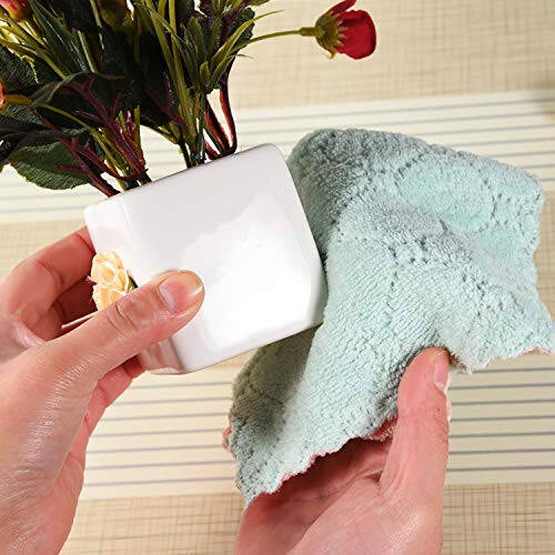 Hypermotion Microfiber Cleaning Cloth, Kitchen Towels, Double-Sided Microfiber Towel Lint Free Highly Absorbent Multi-Purpose Dust and Dirty Cleaning Supplies for Kitchen Car Cleaning. Pack of 12 - 6