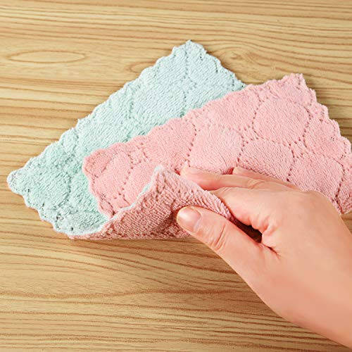 Hypermotion Microfiber Cleaning Cloth, Kitchen Towels, Double-Sided Microfiber Towel Lint Free Highly Absorbent Multi-Purpose Dust and Dirty Cleaning Supplies for Kitchen Car Cleaning. Pack of 12 - 7