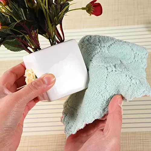 Hypermotion Microfiber Cleaning Cloth, Kitchen Towels, Double-Sided Microfiber Towel Lint Free Highly Absorbent Multi-Purpose Dust and Dirty Cleaning Supplies for Kitchen Car Cleaning. Pack of 12 - 3