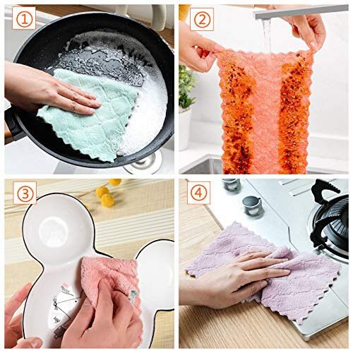 Hypermotion mikrofiber tozalash uchun mato, oshxona sochiqlari, ikki tomonlama mikrofiber sochiq tuklarsiz yuqori darajada singdiruvchi ko'p maqsadli chang va iflos tozalash vositalari oshxona avtomobilini tozalash uchun. 12 tadan iborat to'plam. - 2