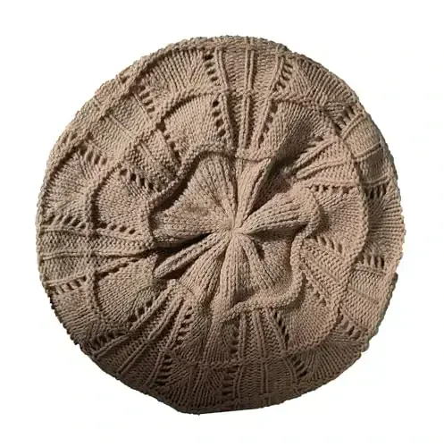 Hysunland ayollar saten bilan qoplangan trikotaj beret ayollar qish kuzgi iliq va yumshoq shapka qattiq rang - HYSUNLAND