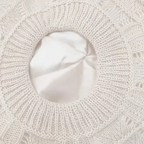 Hysunland Women's Satin Lined Knitted Beret Ladies Winter Autumn Warm and Soft Beanie Hat Solid Color - 2